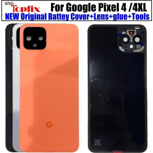 Full New For HTC Pixel 4 XL Back Battery Cover Rear Door Housing Case Replacement Google Pixel 4 Battery cover With Lens + Glue