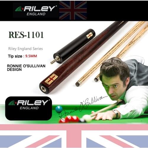RILEY RES 1101 Snooker Cue 9.5mm Deer Master Tip With Case Professional One Piece Cue Rared Wood Inlaid Ebony Technologia Cue