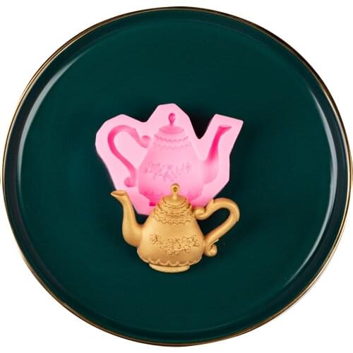 Teapot Shape Resin Fondant Silicone Mold for DIY Pastry Cupcake Dessert Plaster Decoration Kitchen Accessories Baking Tool