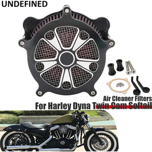 Motorcycle Black Air Filter Intake Cleaner System For Harley Touring Road King Electra Street Glide 93-07 Dyna Twin Cam Softail