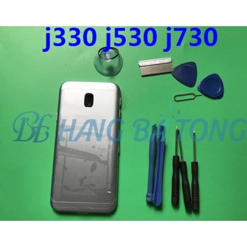 For SAMSUNG Galaxy J330 J530 J730 Back Housing J3 J5 J7 2017 Battery Door Cover Rear Case Frame Chassis Replace Housing