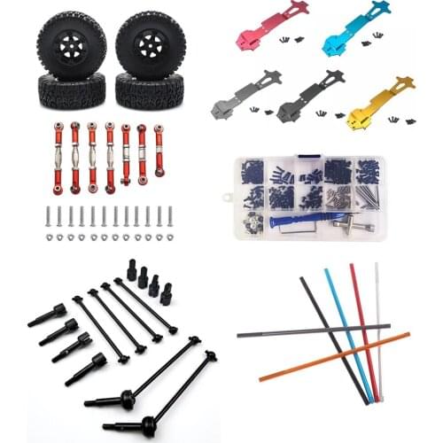 Alloy Parts Dogbone Radio Tray CVD Driving Shaft Wheel Rim Tire Servo for 1/14 WLtoys 144001 RC Remote Control Car Spare Parts