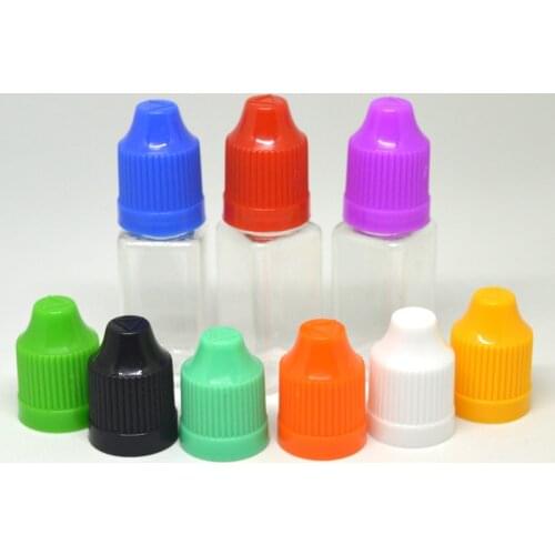 2pcs Clear Square Empty PET Bottle Hard 10ml Plastic Dropper Bottles With Childproof Cap E Liquid Needle Vial