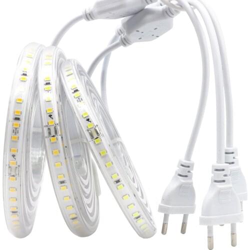 220V LED Strip 2835 High Safety High Brightness 120LEDs/m Flexible LED Light Outdoor Waterproof LED Strip Light