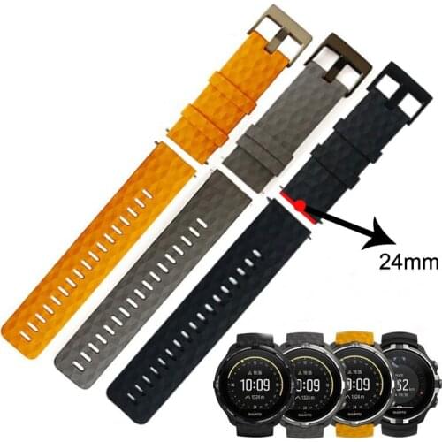 24mm Mens Waterproof Diving Rubber Watch Strap Silicone Watchbands For Bell Bracelet Ross Belt BR01 BR02 BR03