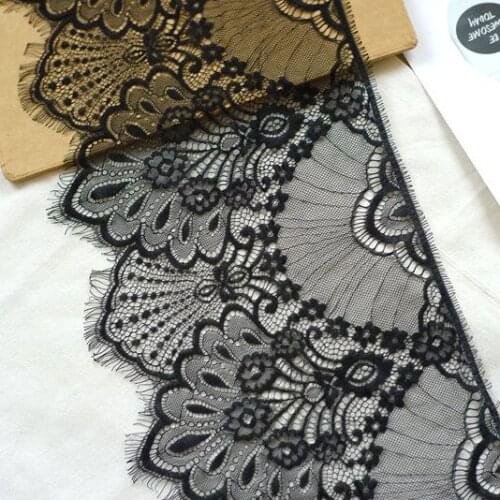 3meter Exquisite eyelash lace embroidery yarn accessories 25cm wide sexy underwear decoration DIY lace embroidery lace fabric