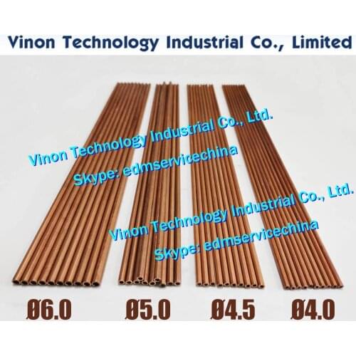 30PCS/LOT) Ø5.5x400Lmm Copper Tube Single Hole, Copper EDM Tubing Electrode Tube Diameter 5.5mm Length 400mm for EDM Drilling