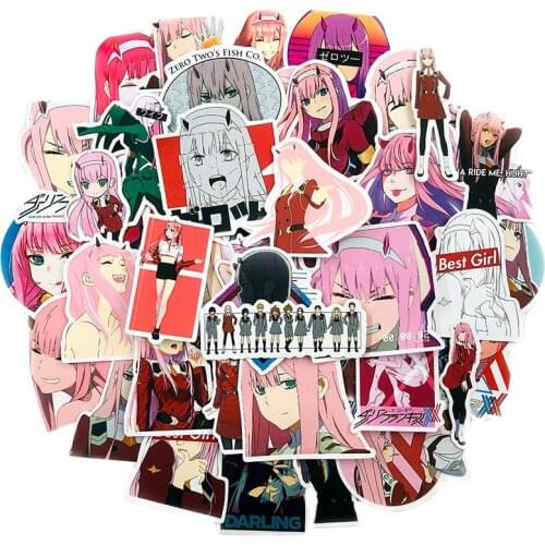 50Pcs Japanese Animation Darling In The Franxx Stickers For Suitcase Refrigerator Snowboard Notebook Computer Scrapbook Sticker
