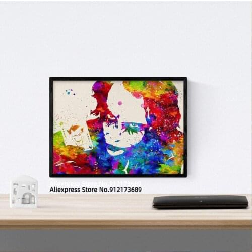 The Joker Watercolor Canvas Paintings Poster Print Wall Art Picture Home Decor