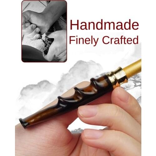 Hailiu Cigarette Holder Filter Solid Wood Handmade Circulating Cigarette Filter Tip Authentic Mens Smoking and Smoke Cleaning