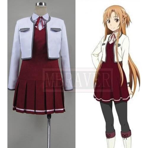 Sword Art Online Hollow Fragment Yuuki Asuna Casual Clothings Cosplay Costume