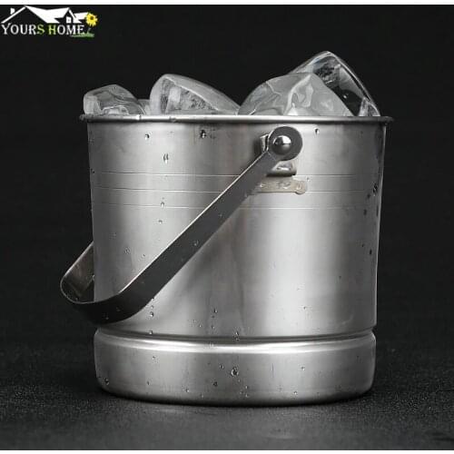 1.5L Stainless Steel Ice Bucket Wine Champagne with Strainer & Ice Tong Barware