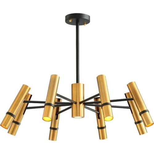 Modern brozen Spotlight Chandelier Lighting Nordic Designer Chandeliers Ceiling for Living Room Bedroom shop LED hang lamp