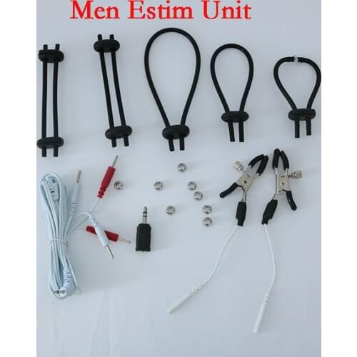 Male E-stim Accessories Set Electrosex Gear Electrode Men Electro Sex Play Toys