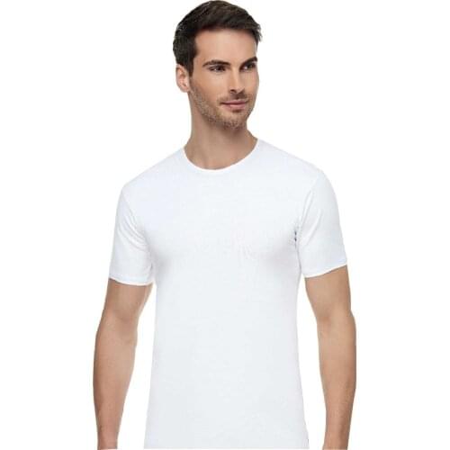 Cotton Undershirts Man Undershirt Male Short Sleeves Base Shirt O-Neck Slim Men Underwear