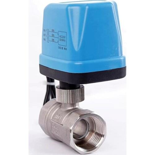 New Stainless Steel Motor-driven Two-way Globe water Valve Two Line Normally Open Often Close 12V 24V 220V Solenoid ball Valve