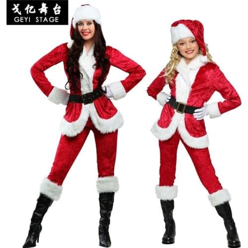 New A Full Set Of Christmas Costumes Santa Claus For Adults Red cosplay Clothes Santa Claus Costume Laipelar Luxury Dress Suit