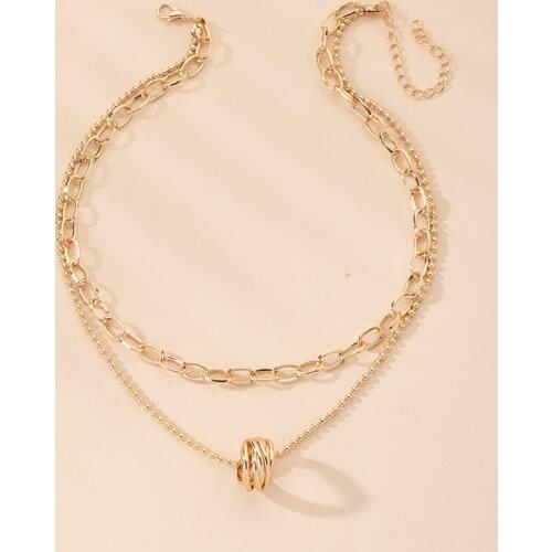 Punk Multi Layered Geometric Snake Chain Choker Necklace Collar Statement Link Chain Necklace Women Party Jewelry Collier Femme