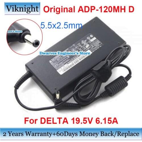 Original Laptop Charger 19.5V 6.15A 120W A12-120P1A For SAGER N155SD W370ST NP6350 NP6370 NP6658 NP6678 NP6852 Power Supply