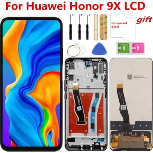 Original 6.59" inch For Huawei Honor 9X premium global edition STK-LX1 STK-L22 LCD Display Touch Screen Digitizer Assembly+Frame