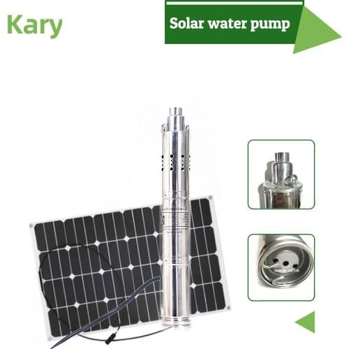 Dc 24v 3000L/h lift 70m high pressure solar water pump submersible screw pump bomba de agua multietapa 1hp