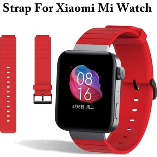 New High Quality Silicone Watchband For Xiaomi Mi Watch Band Replacement Accessories Wrist Belt For Xiaomi Mi Watch Strap