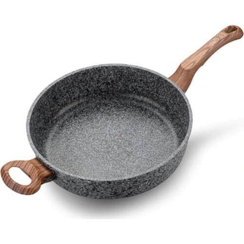 28 CM Non-Stick Frying Pan With Coating Saucepan Thickening Medical Stone Skillet Pancake Steak Pan For Gas Induction Cooker