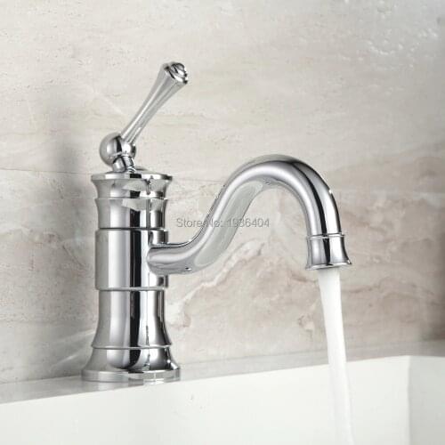 Basin Faucets Modern Bathroom Mixer Tap Brass Washbasin Faucet Single Handle Single Hole Elegant Crane For Bathroom 1180C