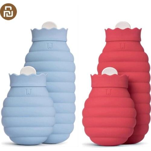 Youpin Jodan Judy 313/620ml Hot Water Bag Microwave Heating Silicone Bottle Winter Heater With Knitted Cover