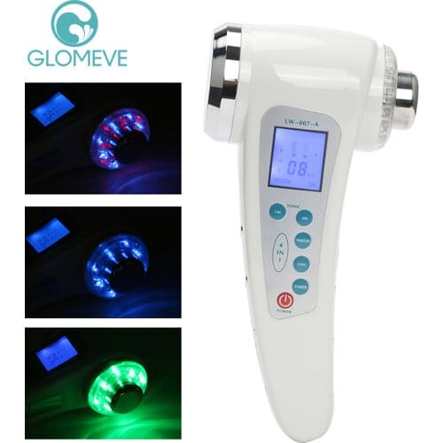LCD Screen Ultrasonic Beauty Rejuvenation Galvanic Ion Import LED Photon Skin Care Massage Tighten Skin Remove Wrinkle Care Tool