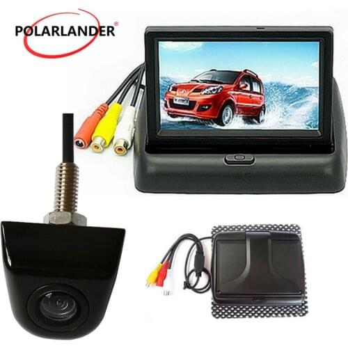 Waterproof 4.3 inch Car Rearview Mirror Monitor CCD HD with Car Rear View reverse backup Camera