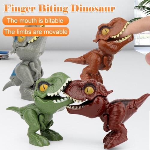 Finger Biting Dinosaur Funny Toy Joint Movable Tyrannosauru Simulation Dinosaur Model Toy Gifts for Kids From 3 to 10 Years Old