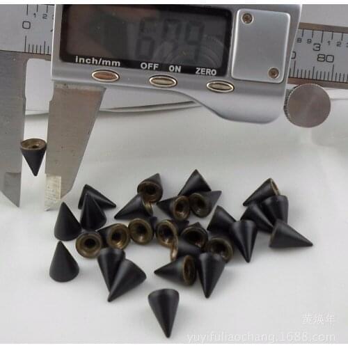 Factory Supply 1000pcs 7mmx 10mm SOLID METAL SCREW FIX SPIKE STUDS Silver Gold Black Punk Leather Craft Rivets