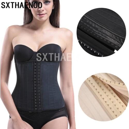Womens Shapewear Extra Strong Latex Waist Trainer Workout Hourglass Belt Waist Cincher Trimmer Long Torso Fajas 25 Steel Bone