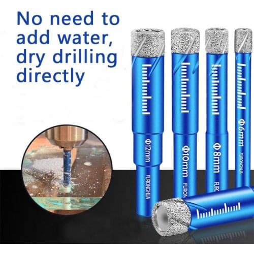 1pcs Drill Hole Saw Bit 6-16mm Power Tool Cutting Bit Diamond Coating Diameter for Tile Marble Glass Ceramic Slate Dry Drill