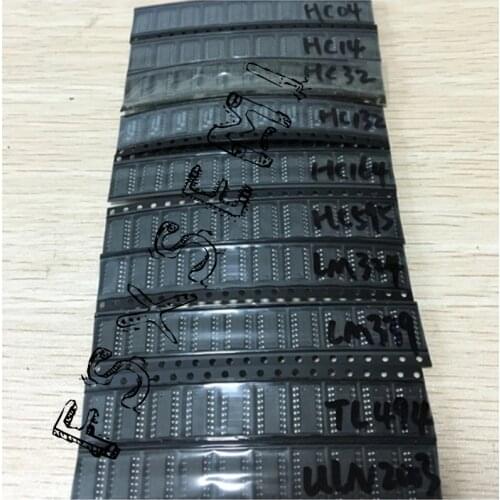 10values*10pcs=100pcs 74HC04D 74HC14D 74HC595D 74HC164 LM324 74HC132 74HC32 LM339 TL494 ULN2003 SOP-14