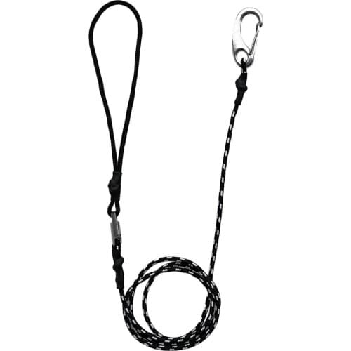 125 cm Paddle Leash Safety Fishing Rod Holder Leash with Carabiner & Swivel for Kayaking Canoeing Fishing Boat