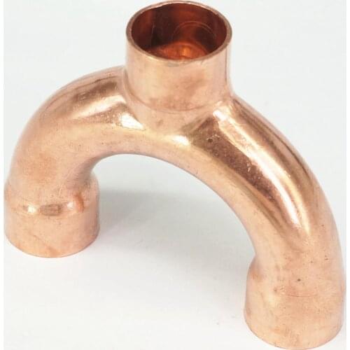 22x1.2x70mm Copper End Feed Equal Y 3 Ways Welding Pipe Adapter Fitting Air Conditioner Refrigeration Gas Water Oil
