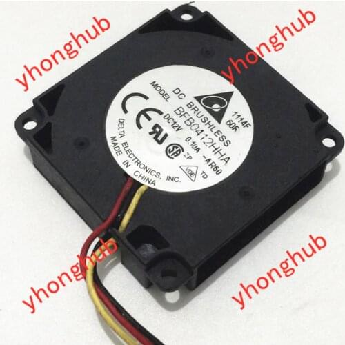 Delta Electronics BFB0412HHA DC 12V 0.10A 40x40x10mm 3-wire Server Cooling Fan