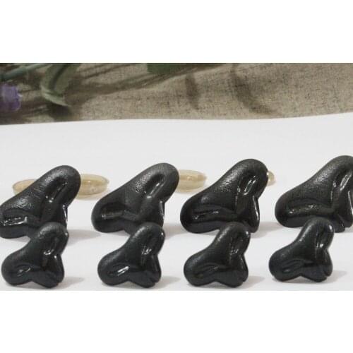 300pcs/lot--new style 12x18mm/19x29mm black plastic cute animal toy nose & soft washer for diy plush dollfindings--size option