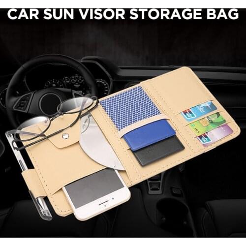 Car Sun Visor Bill Pen Business Card Holder Cd Dvd Organizer Storage Box Sunglasses Clip Stowing Tidying Car Accessories