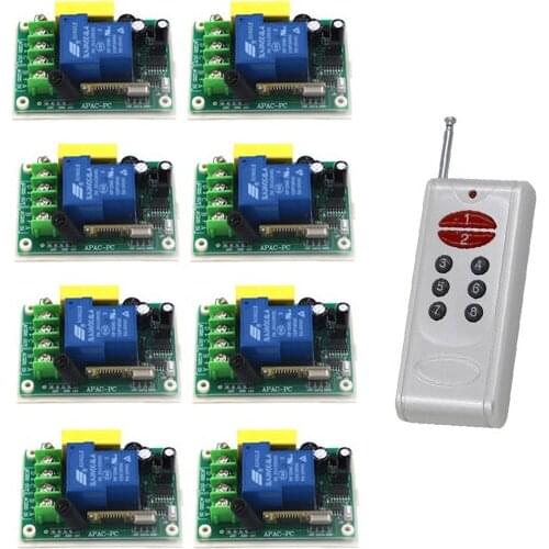 Free Shipping 220V 30A 1CH 3000W Power Switch Learning Code RF Wireless Remote Control Switch Momentary 315MHZ 433MHZ SKU: 5509