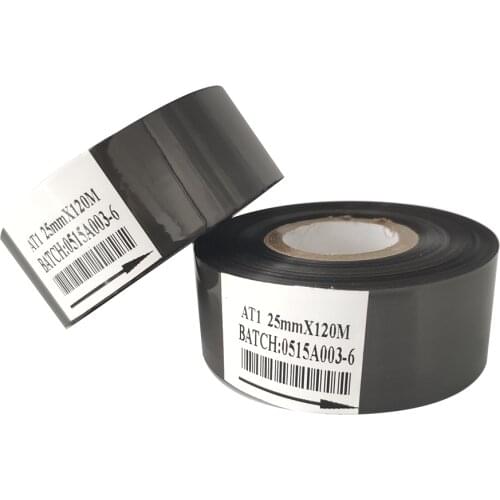 Black color hot ink roll coding foil for ribbon printer