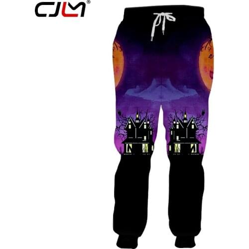 CJLM Winter Halloween New 3D Mens Sweatpants Printed Pumpkin And Bat Man Gothic Trousers Streetwear Pants 5XL Wholesale