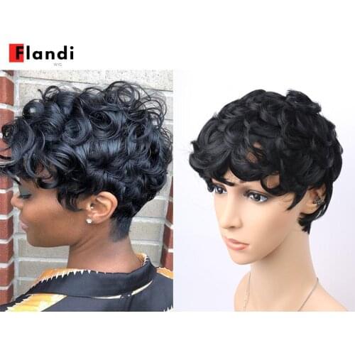Flandi Black Wigs