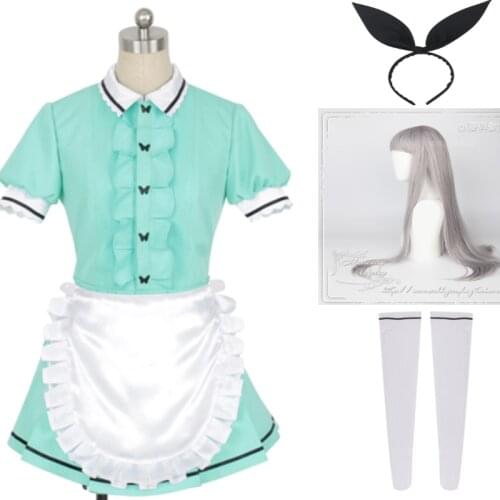 Blend S Kanzaki Hideri Coffee Maid Sakuranomiya Maika Cosplay Costume Japanese Anime Uniform together with wig