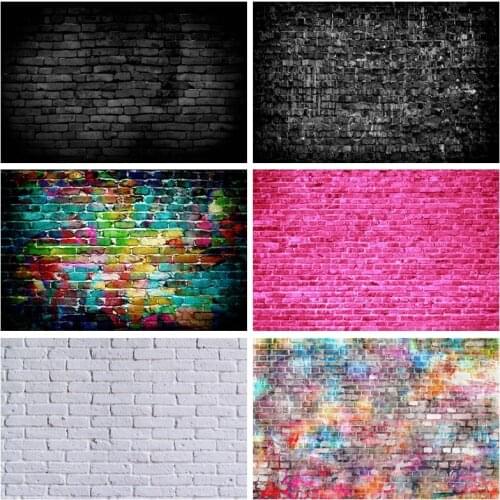 Laeacco Wall Background For Photography Brick Stacked Wall Surface Party Decor Child Baby Portrait Pattern Photographic Backdrop