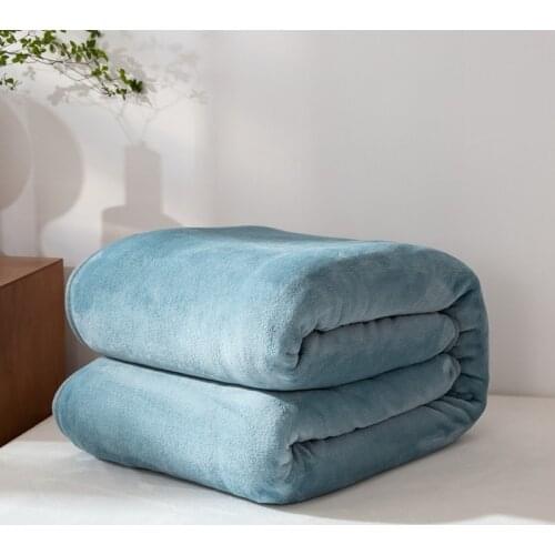 Summer Quilt Air-Conditioning Super Soft Blanket Stripe Solid Fleece Blanket Bedspread Throw On Sofa BedCover Thickness Bedsheet
