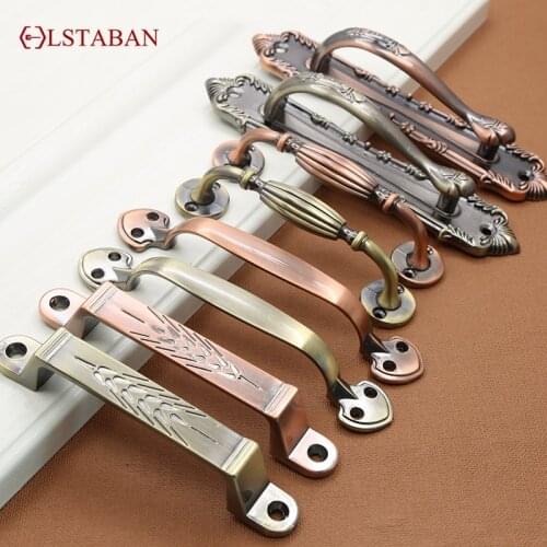 LSTABAN Classical European-style Zinc Alloy Furniture Cabinet Door Wooden Door Sliding Door Surface Mounted Handle Drawer Handle