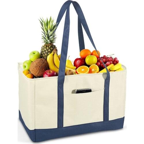 Reusable Grocery Shopping Box Bags,Insulated Cooler Drawstring Storage Totes Bag Large Heavy Duty Eco Friendly Foldable Bags